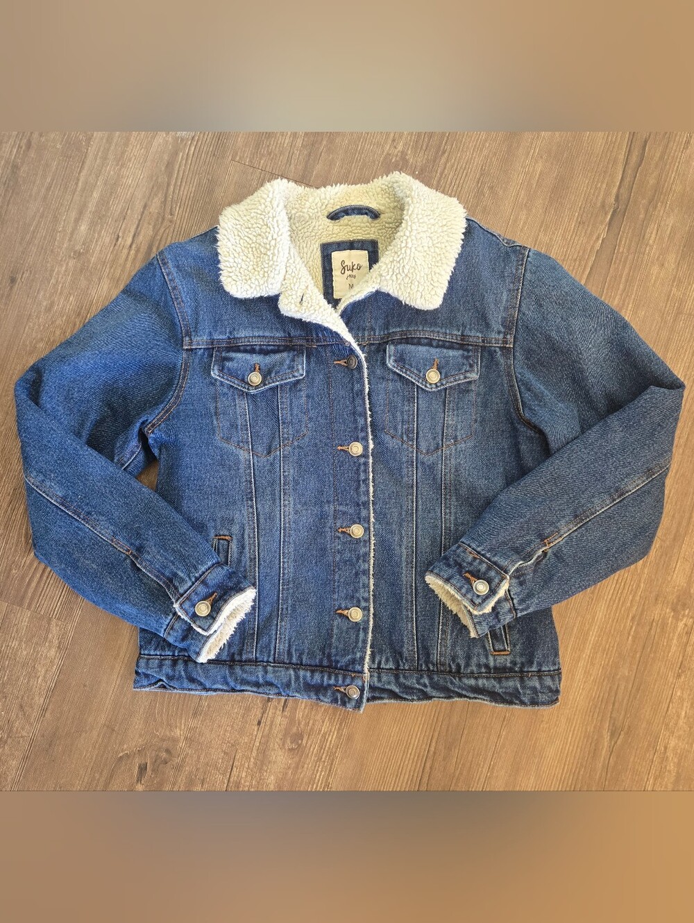 Suko Keans Sherpa Lined Denim Jacket
